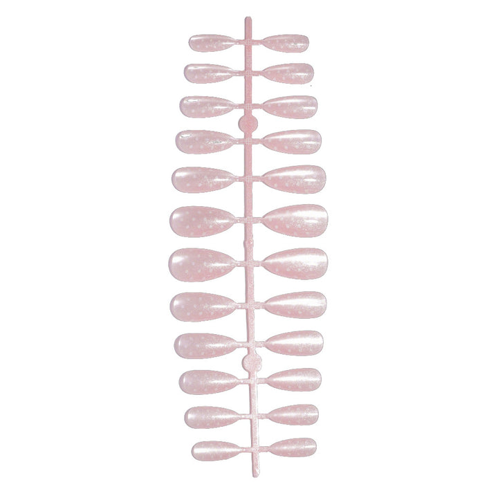 Artistic Almond-Shaped Press-On Nail Set with Whimsical Dot Design Bowlift