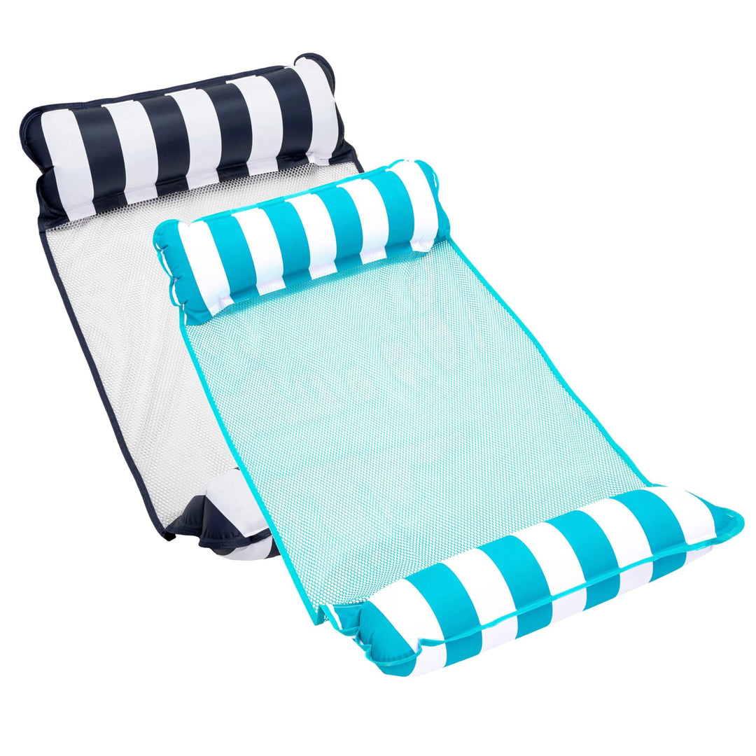 Unisex Inflatable Water Lounger with Net Structure Bowlift