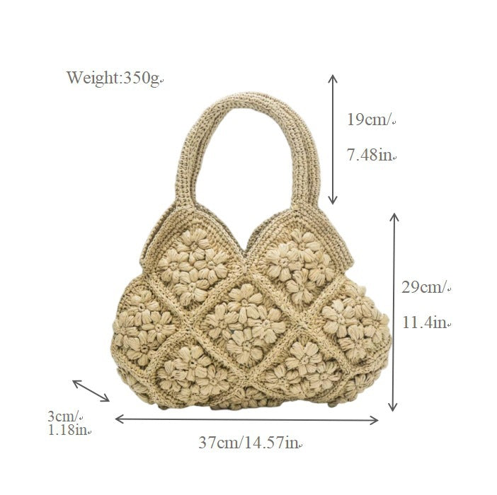 Handmade bag with floral motifs Bowlift