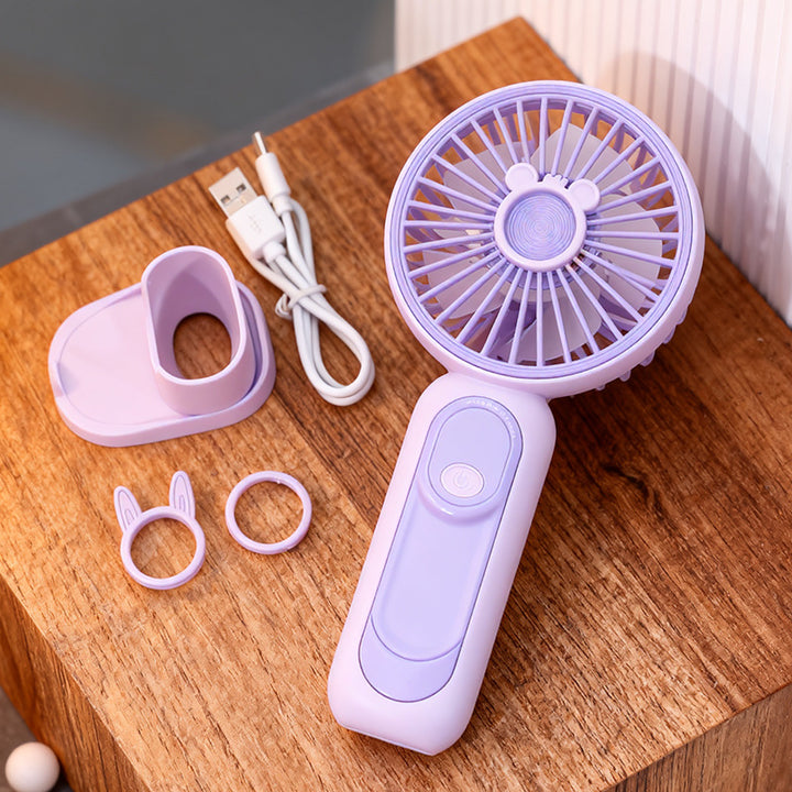 Ladies portable handheld fan with animal design Bowlift