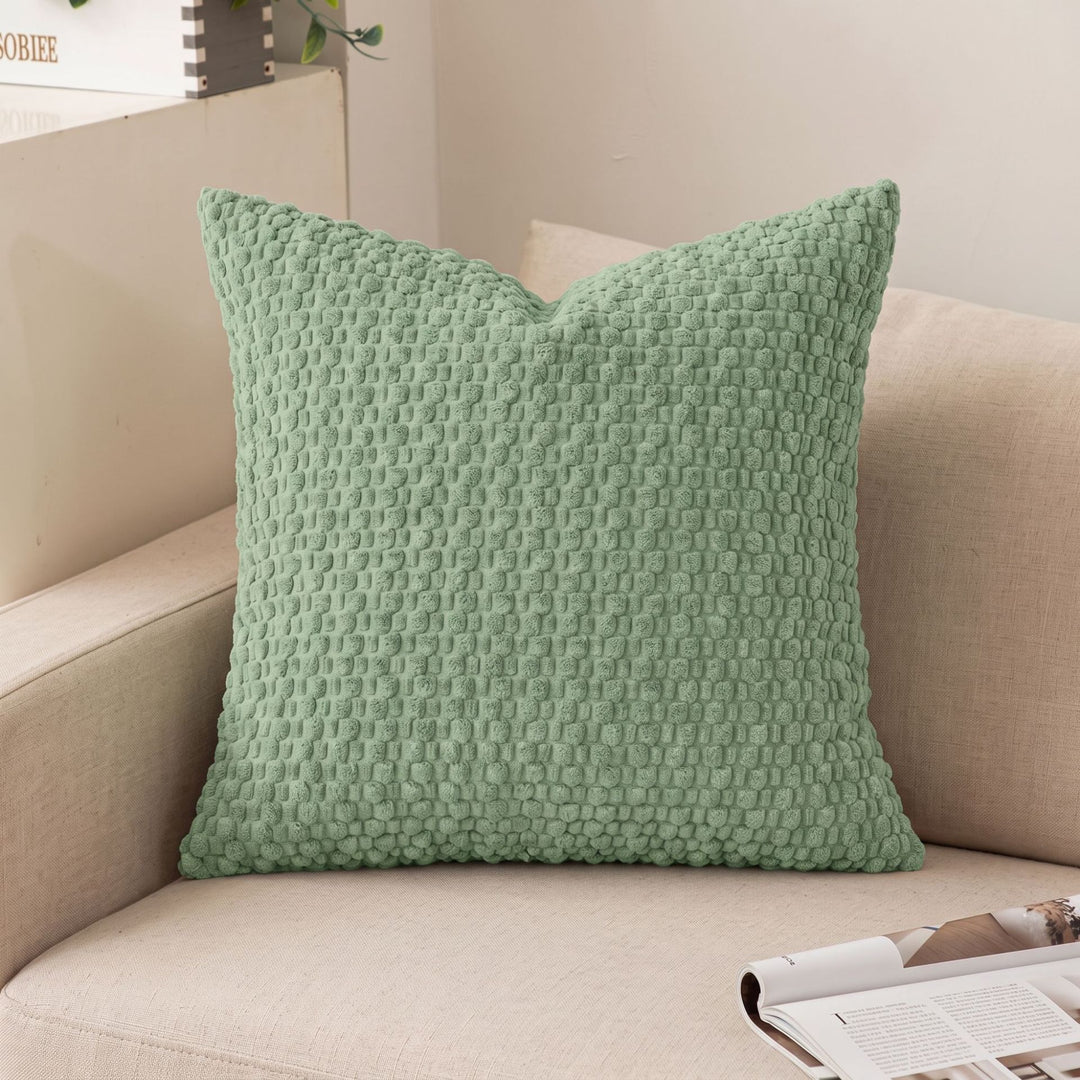 Decorative Plush Chunky Waffle Texture Throw Pillow Cover Bowlift