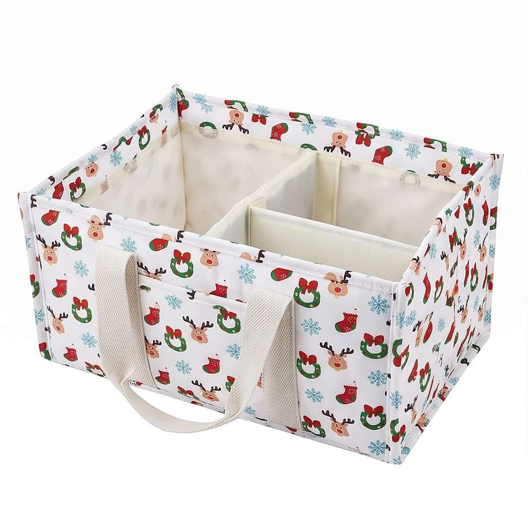 Versatile storage basket with compartments and charming animal motif Bowlift