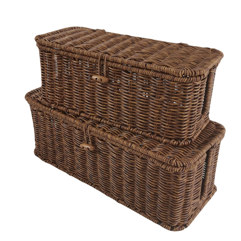 Handcrafted Wicker Storage Bins Bowlift