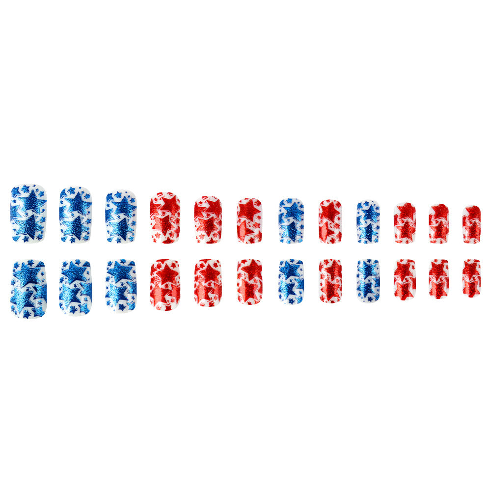 Star-Patterned Press-On Nails Bowlift