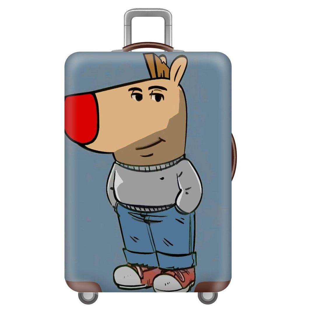 Unisex nano elastic suitcase cover with starry sky city motif, stretch protective cover for trolley luggage Bowlift