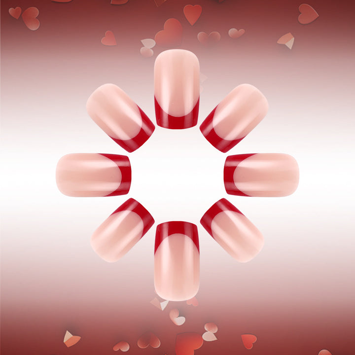 Heart-Embellished Press-On Nails Bowlift