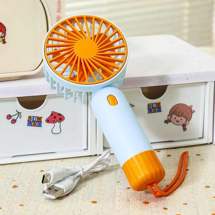 Portable hand fan with ergonomic grip and USB charging function Bowlift