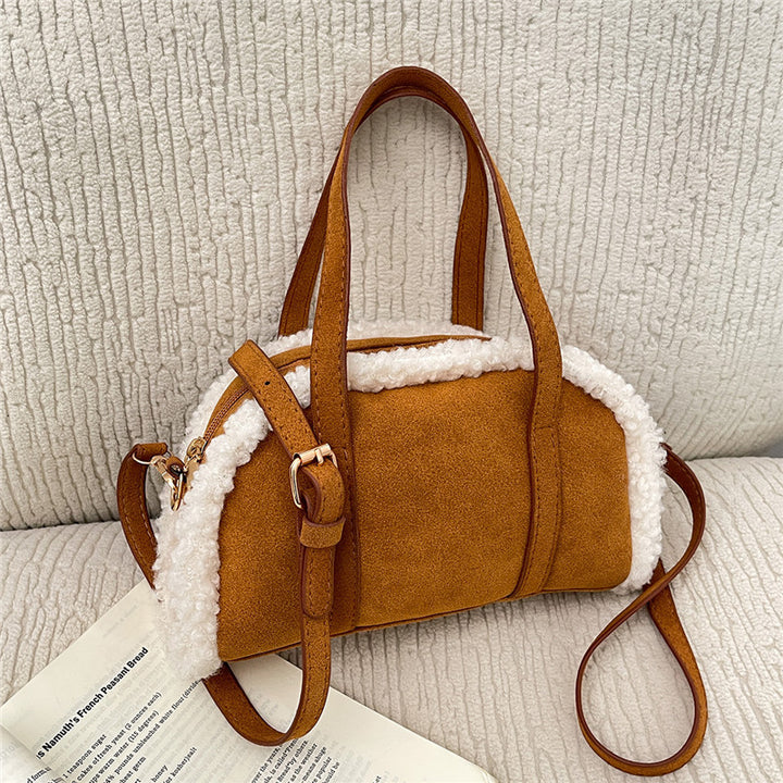 Cozy Faux Suede Handbag