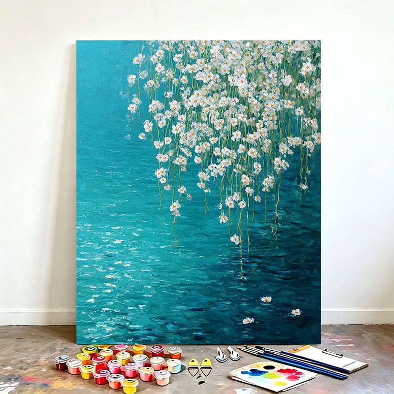 Floral-Inspired Scenic Canvas Art Print Bowlift