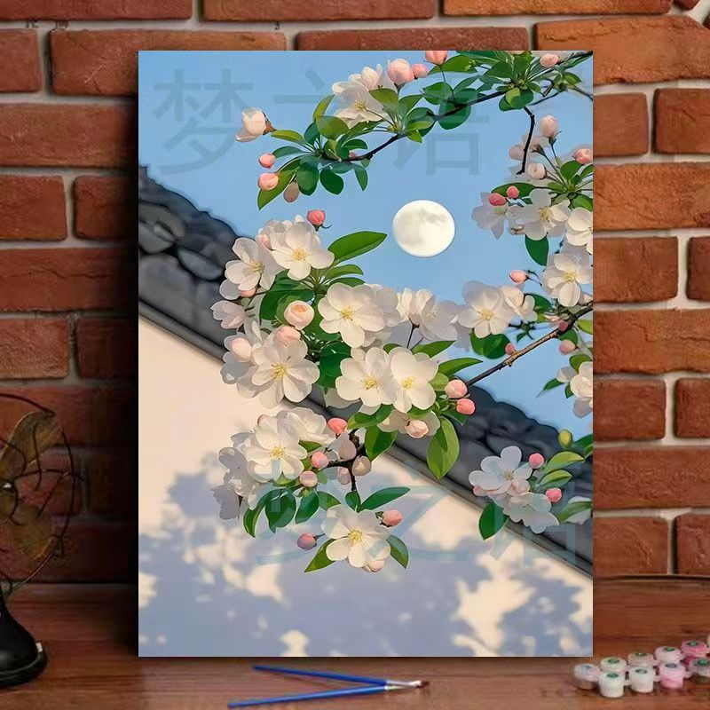 Floral Landscape Canvas Art Print Bowlift