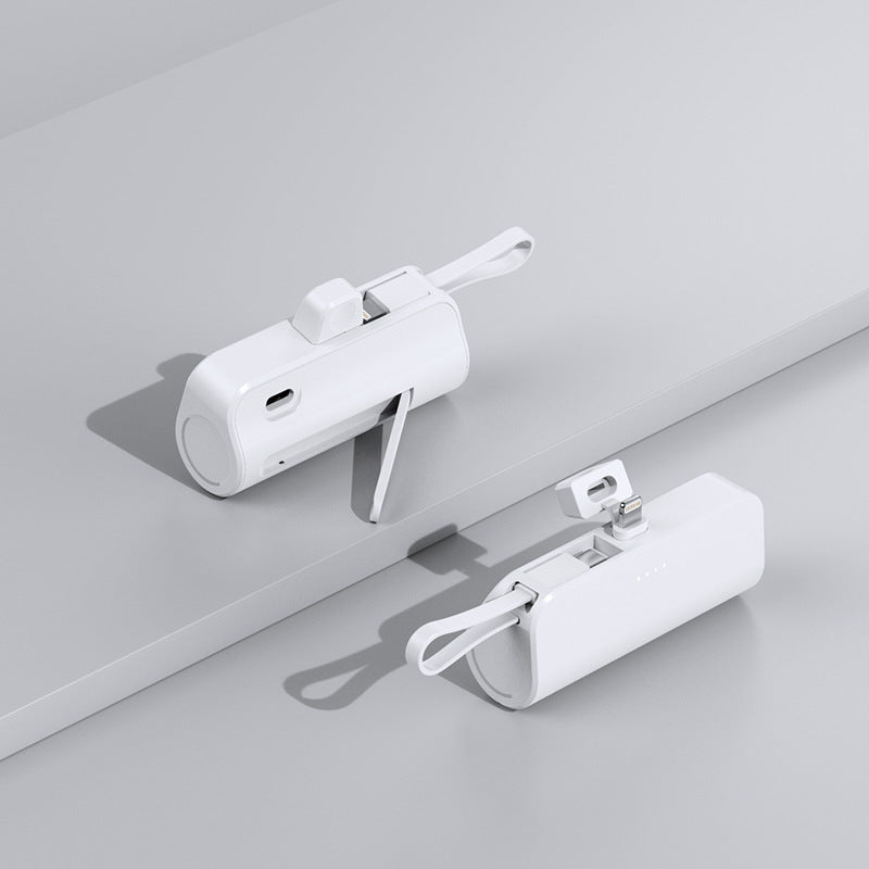 Portable power bank with integrated multifunctional charging cable system Bowlift