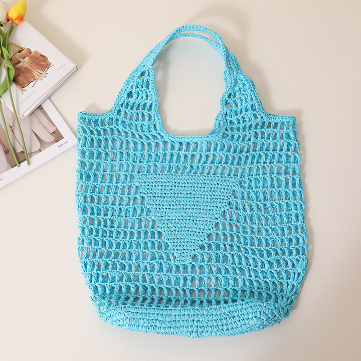 Coarse crochet bag with large handles Bowlift