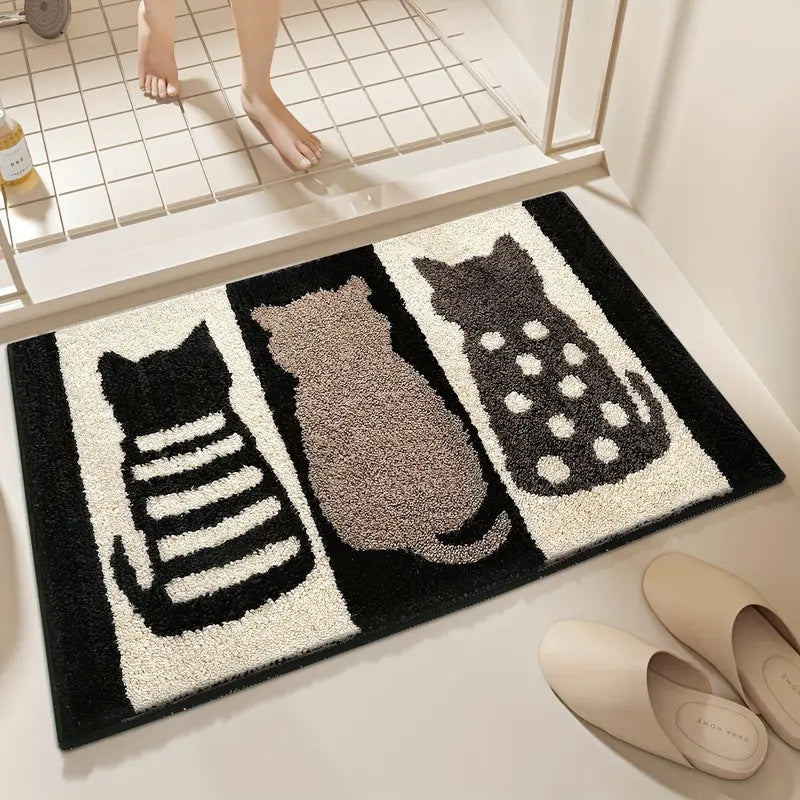 Cozy Rainbow-Themed Bath Mat