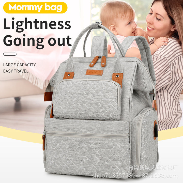 Stylish Multi-Pocket Diaper Backpack Bowlift