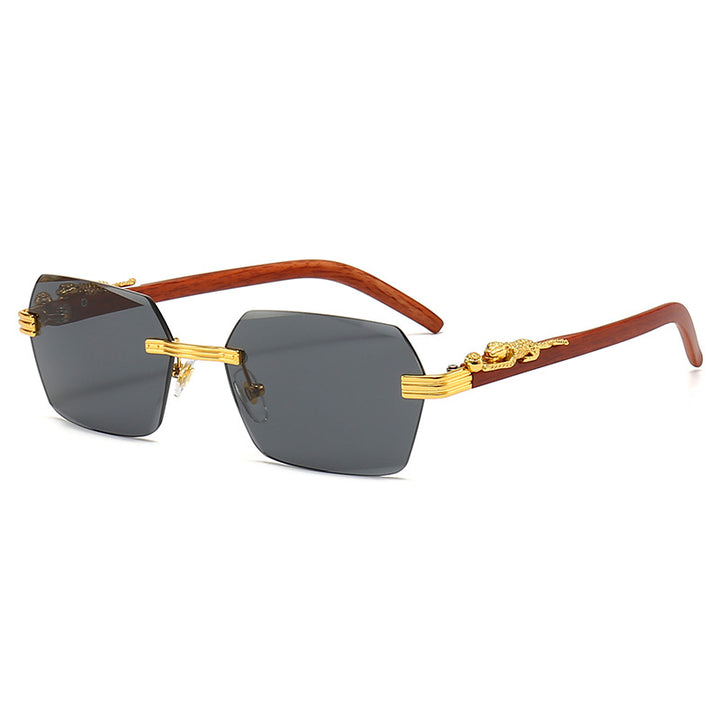 Ladies Designer Sunglasses with Artistic Wooden Frame and Elegant Glass Elements Bowlift