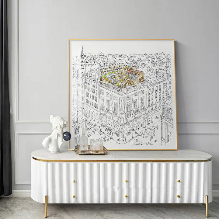 Illustrated City Status Wall Art