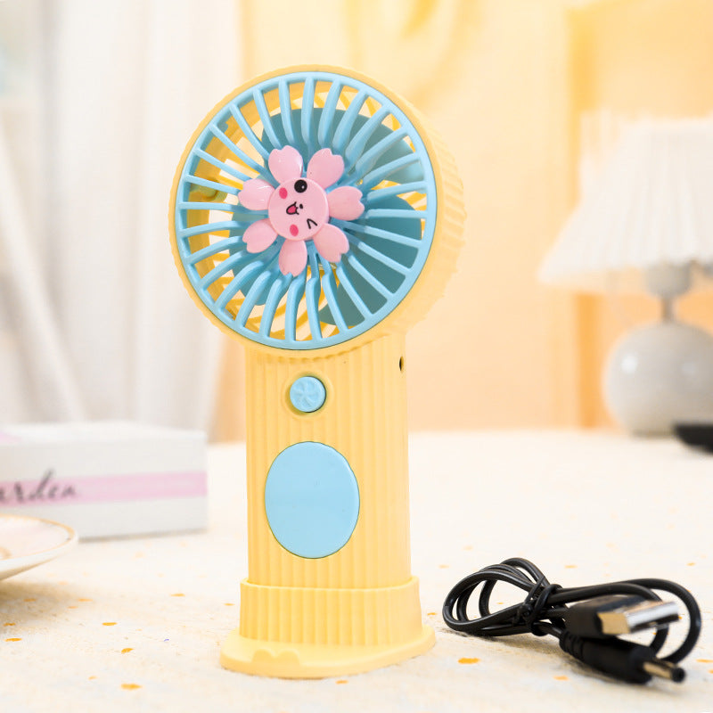 Women's Portable Hand Fan with Floral Design Bowlift
