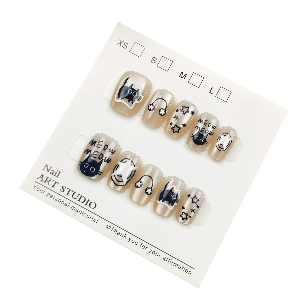 Artificial nail tips with shimmering design Bowlift