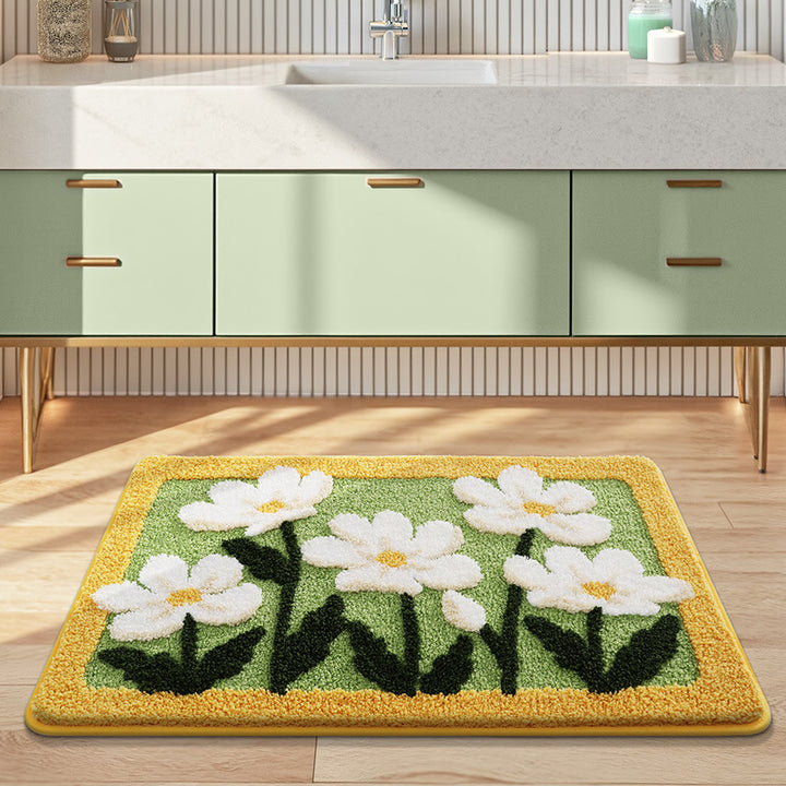 Vintage Floral Bath Mat Bowlift