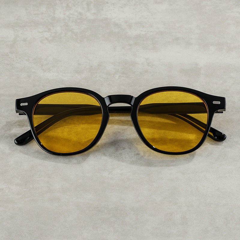 Vintage-Inspired Round Frame Sunglasses Bowlift