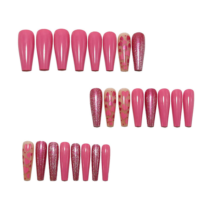 Artificial nails with enchanting heart design Bowlift