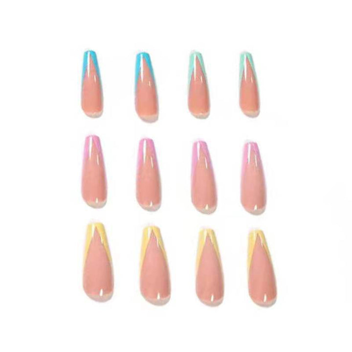 Elegant artificial nails with geometric design Bowlift