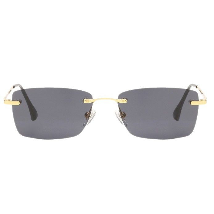 Women's fashionable half-frame sunglasses with stylish metal frame Bowlift