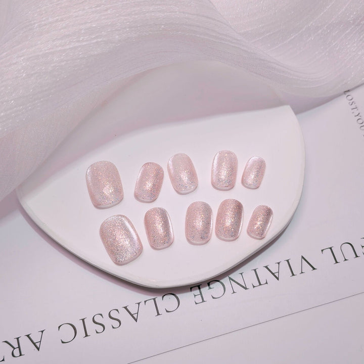 Elegant French Tip Press-On Nails Bowlift
