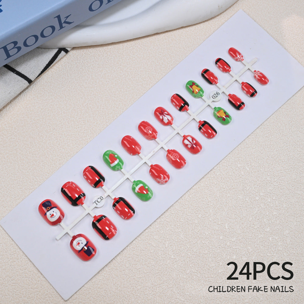 Children's Fun-Themed Press-On Nail Set Bowlift
