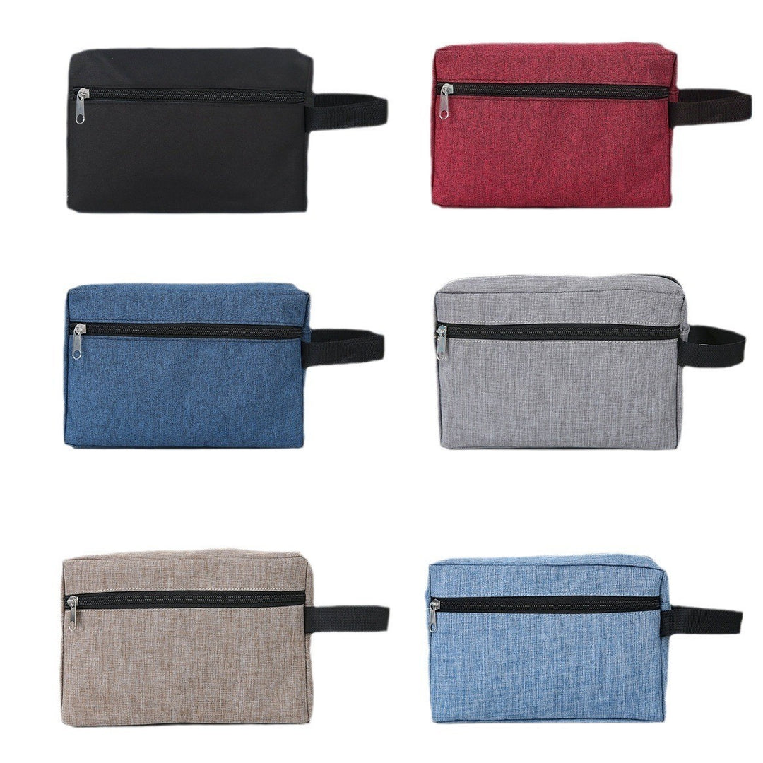 Cosmetic bag with multiple compartments and secure zipper Bowlift