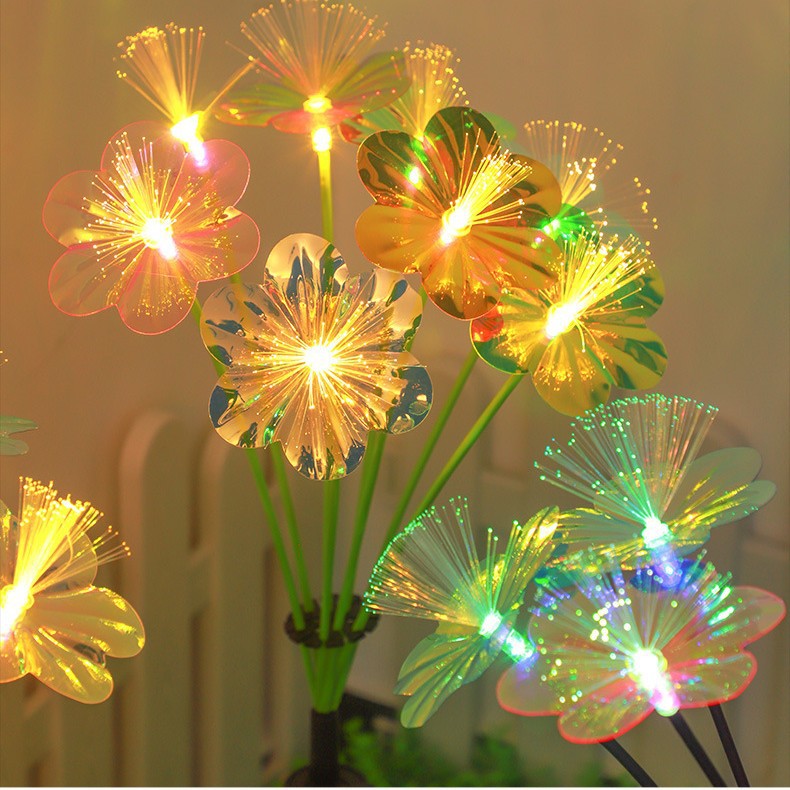 Decorative LED Fiber Optic Flower Stakes Bouquet Bowlift