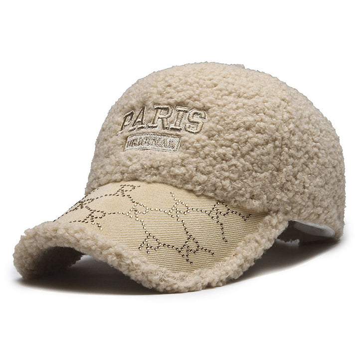 Women's Plush Faux Fur Baseball Cap Bowlift