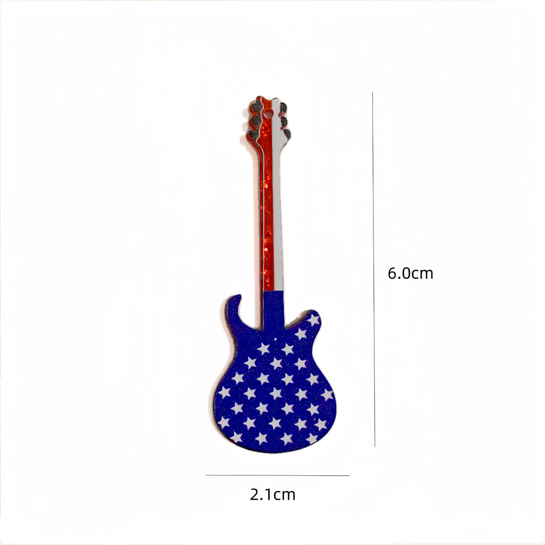Unisex nan heart-shaped USA flag pendant acrylic with hole Bowlift