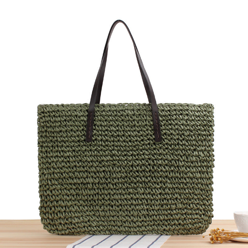 Handbag Made from Handwoven Natural Material with Sturdy Handles Bowlift