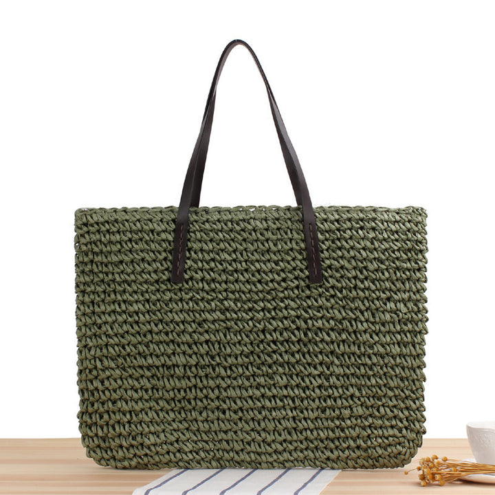 Handbag Made from Handwoven Natural Material with Sturdy Handles Bowlift