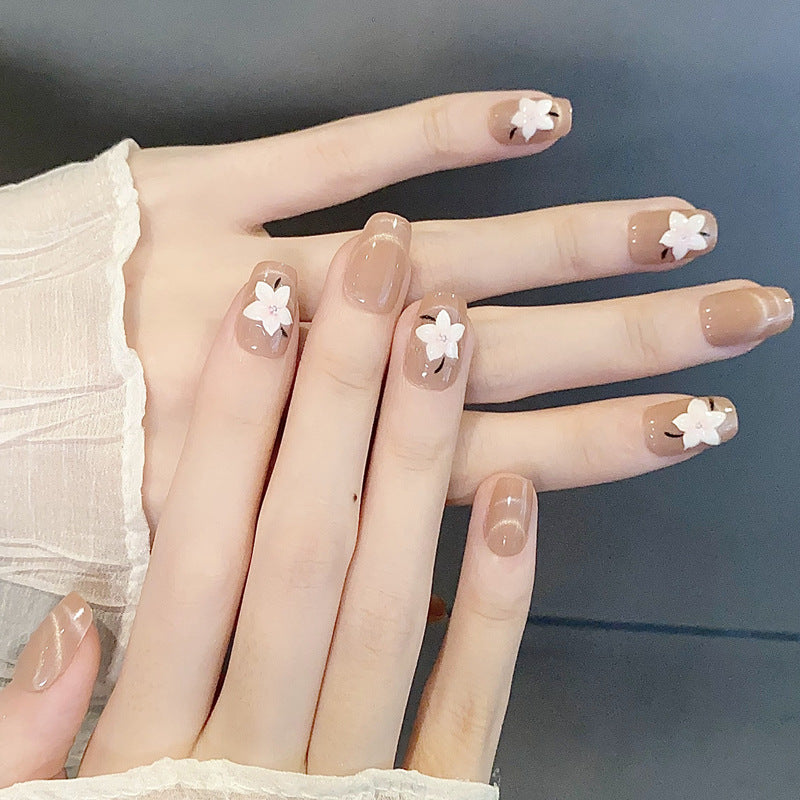 Floral Nail Art Press-On Nails Bowlift