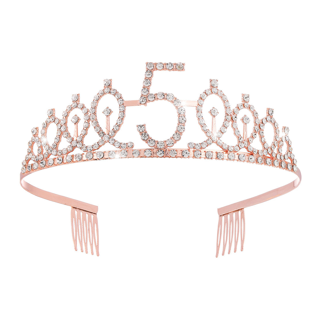 Women's Crystal-Embellished Tiara with Elegant Design Bowlift