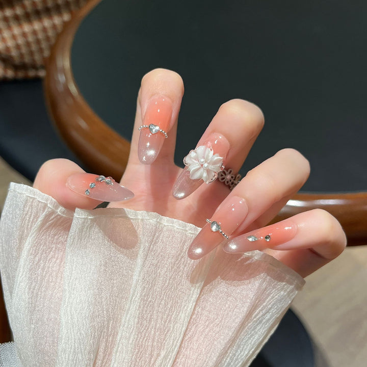 3D Embellished Press-On Nail Art Set Bowlift