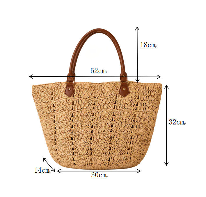 Beach chair bag with braided design and comfortable leather handles Bowlift