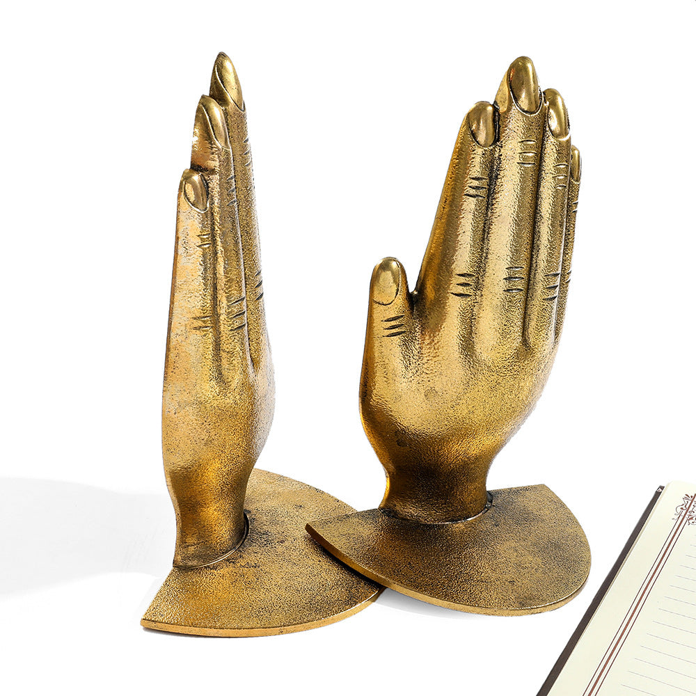 Decorative Hand-Shaped Bookends
