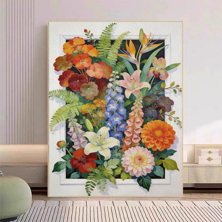 Floral Botanical Canvas Art Print Bowlift