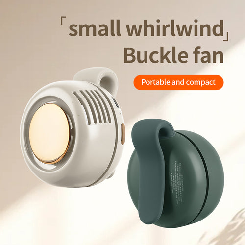 Cooling portable clip-on personal fan with warm LED light and rechargeable battery Bowlift