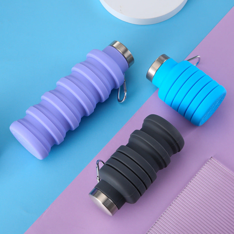 Women collapsible silicone drinking bottle Bowlift