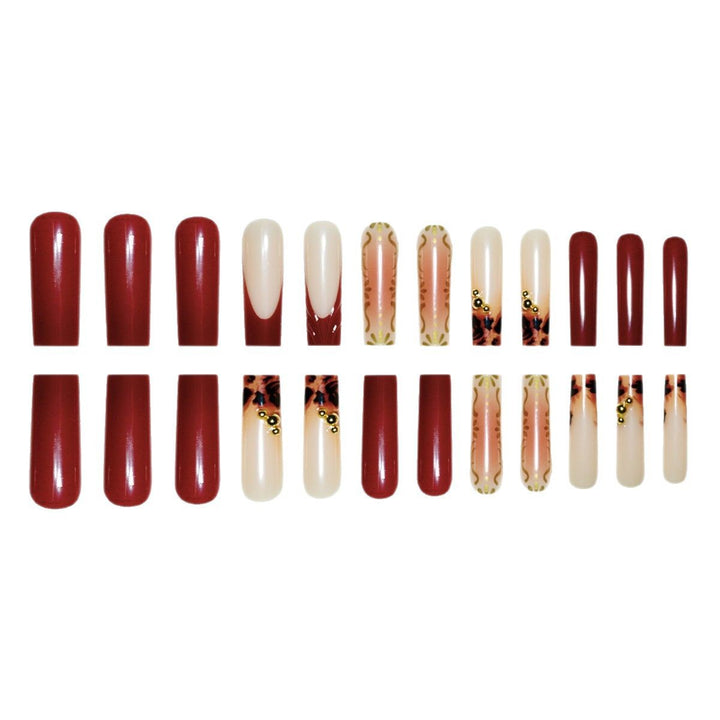Artistic Long Press-On Nail Extensions Bowlift