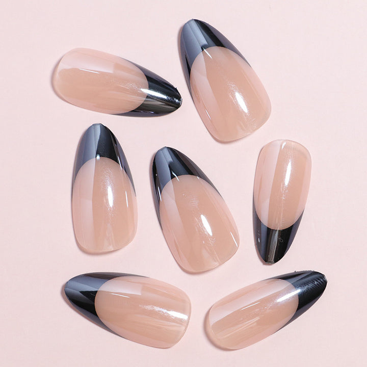 Elegant French Tip Press-On Nail Art Set Bowlift
