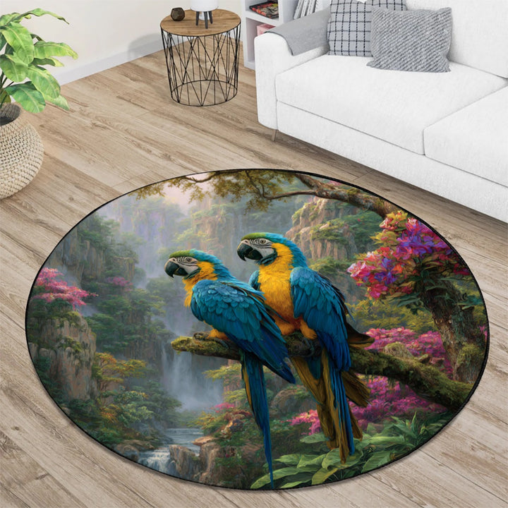 Round Nature-Inspired Area Rug