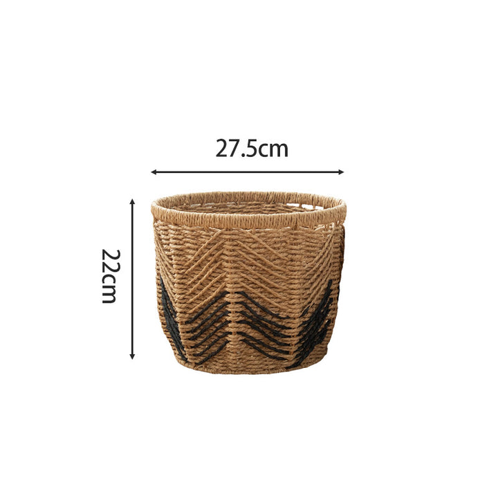 Modern storage basket with geometric design