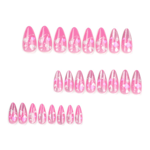 Artificial nail decoration in romantic heart design Bowlift