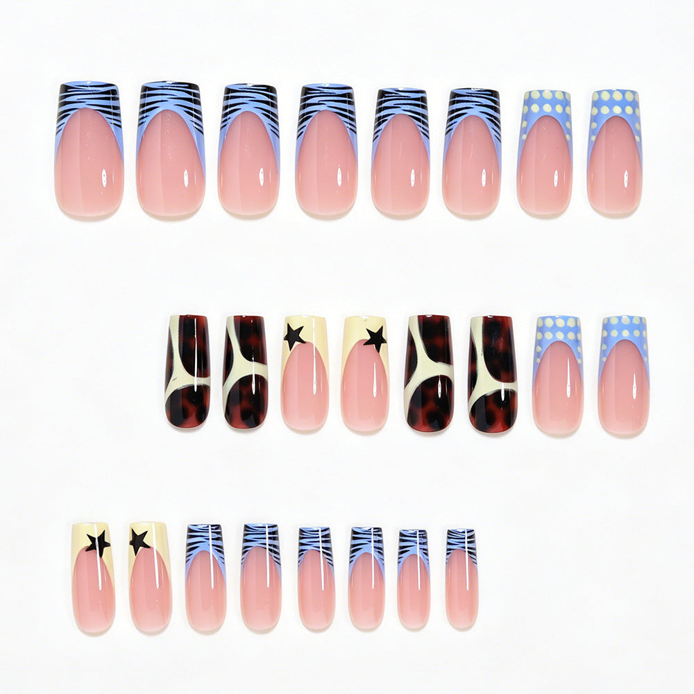 Creative Patterned Press-On Nail Set Bowlift
