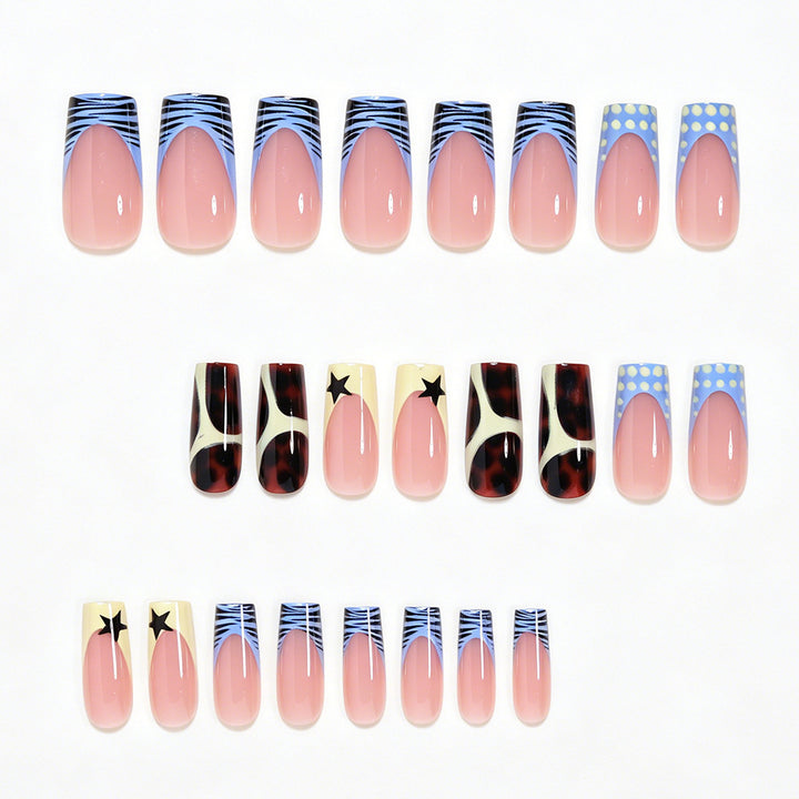 Creative Patterned Press-On Nail Set Bowlift